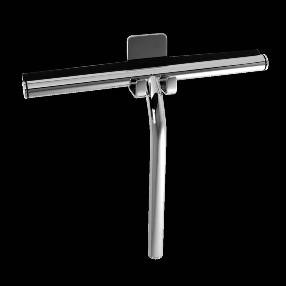 9-1/2'' Shower Squeegee with square hook - Brushed Nickel