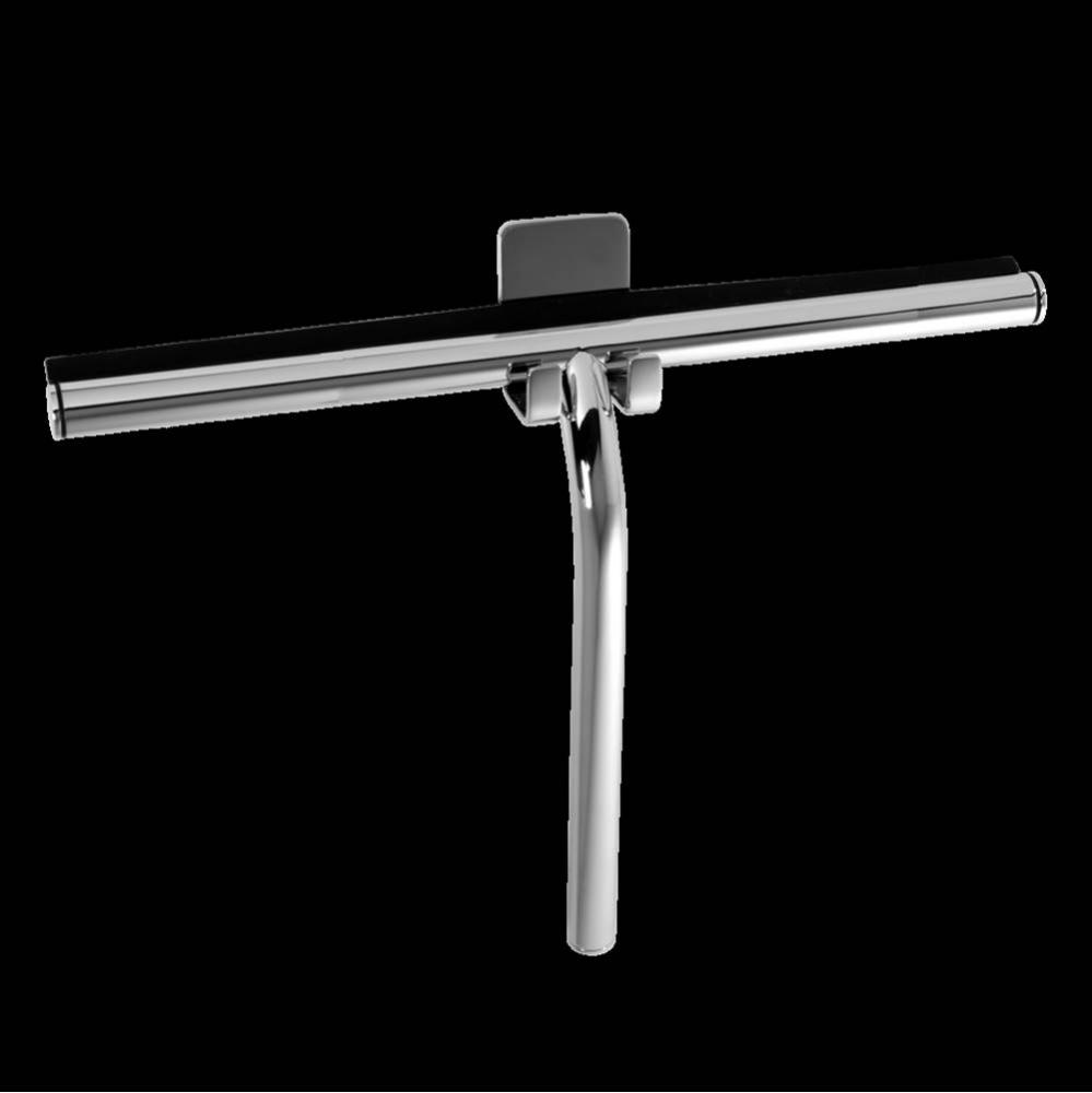 13 3/8'' Shower Squeegee with square hook - Matte Black & Brushed Gold