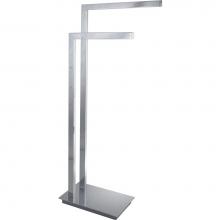 LaLoo Canada 9000C - Double Bar Floor Towel Stand - Chrome