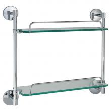 LaLoo Canada CR3852 C - Double Glass Shelf - Chrome