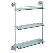 LaLoo Canada CR3853 C - Boutique Triple Glass Shelf - Chrome