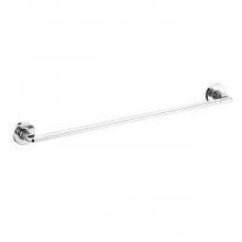 LaLoo Canada D7124 CG - Draft Single Towel Bar - Chrome with Stone Grey