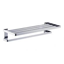 LaLoo Canada 6262 C - Towel Shelf with Single Towel Bar - Chrome