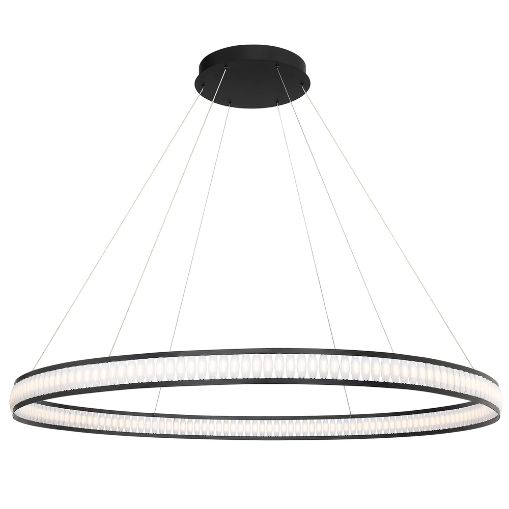 Forster, Chandelier, LED, Lrg, Blk