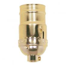 Satco Products Inc. 90/1314 - 3-Way (2 Circuit) Keyless Socket; 1/8 IPS; Aluminum; Brite Gilt Finish; 660W; 250V; 250/10 Master