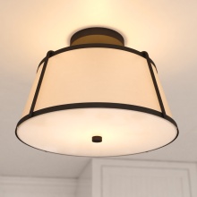 Vaxcel International C0329 - Marion 13-in. 2 Light Semi-Flush Mount Matte Black