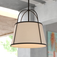 Vaxcel International P0436 - Marion 15-in. 1 Light Pendant Matte Black