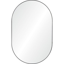 Renwil MT2394 - Webster 40" Tall Oval Wall Mirror, Black