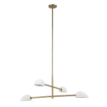 Renwil LPC4473 - Tulla 40" Wide 4-Light Chandelier, Champagne