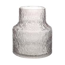 Renwil VAS285 - Hyacinth Indoor Mouth Blown Glass Glass Vase, Grey Texture