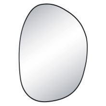 Renwil MT2564 - Bozeman 42" Tall Oval Wall Mirror, Black