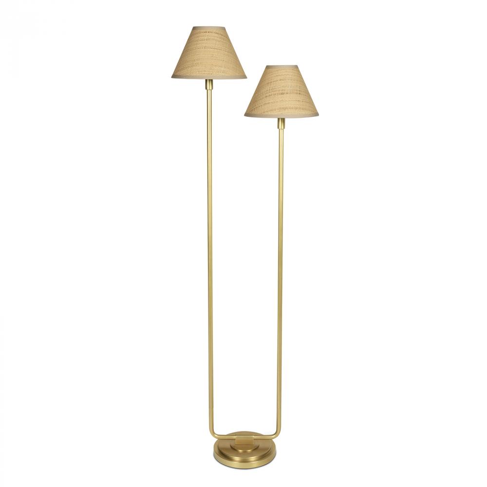 Regina Andrew Polly Floor Lamp (Natural Brass wi