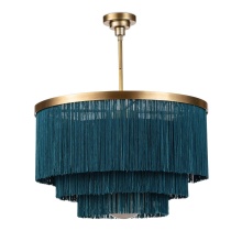 Regina Andrew 16-1257BLU - Regina Andrew Cabaret Fringe Chandelier (Peacock)