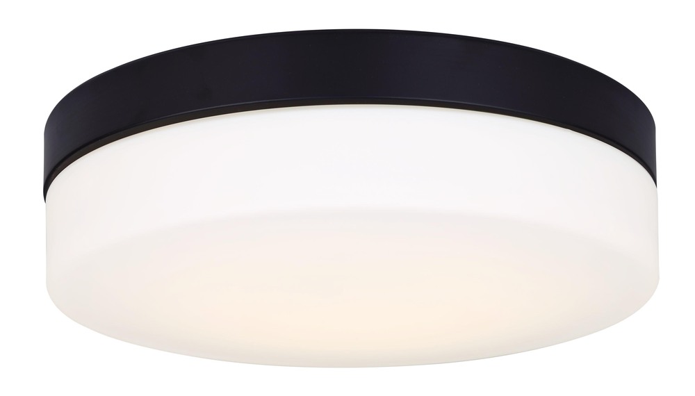 Jax LED Integrated Flush Mount Light, Black Finish