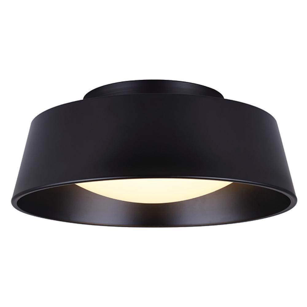 Dion LED Integrated Flush Mount Light, Black Finish