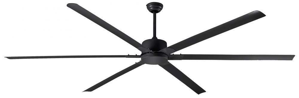 120" Black Industrial Ceiling Fan with Downrod Mount