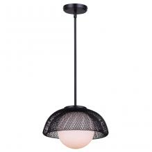 Canarm IPL2028B01BK - EMERICH, IPL2028B01BK, MBK Color, 1 Lt Rod Pendant, Dual Mount, Flat Opal Glass, 60W Type A