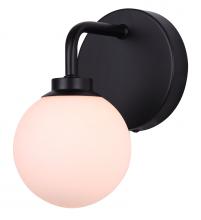 Canarm IWF1105A01BK9 - Asher 1 Light Sconce, Black Finish