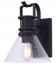 Canarm IOL587BK - AVERY, IOL587BK, BK(Sand), 1 Lt Outdoor Down Light, Seeded Glass, 1 x 60W Type A
