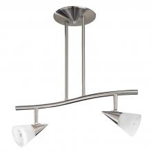 Kendal HPF2000-2L-SN - APEX series 2-Light Satin Nickel fixed rail fixture