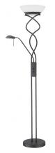 Kendal TC4028-BLK - TWIST+ series 72 in. Black Torchiere Floor Lamp with Reading Light