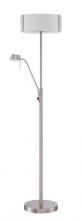 Kendal TC4086-SN - GLACIER series 70 in. Satin Nickel Floorchiere Floor Lamp with Reading Light