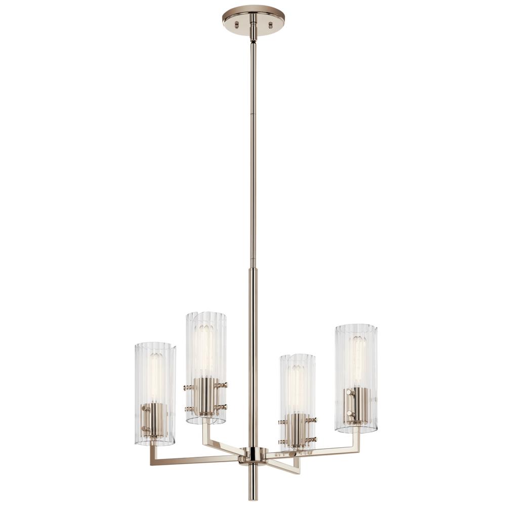 Velestino 20.5" 4-Light Chandelier in Polished Nickel