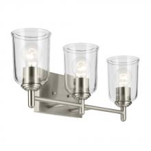 Kichler 45574NICLR - Shailene 21" 3-Light Vanity Light with Clear Glass in Brushed Nickel