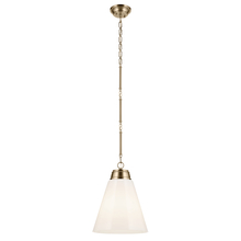 Kichler 52662CPZ - Marsailli 19.75" 1-Light Large Pendant with Opal Glass in Champagne Bronze