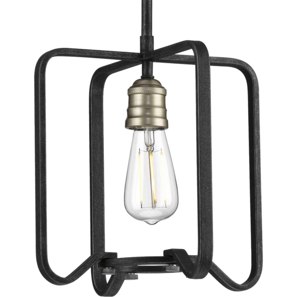 Foster Collection One-Light Gilded Iron Farmhouse Mini-Pendant Light