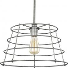 Progress P500282-141 - Chambers Collection One-Light Galvanized Finish Farmhouse Pendant Light