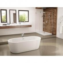 Aria By Fleurco BAD6831-18 - Adagio Tub/6831/white/chr and Br Nk Drain Cover