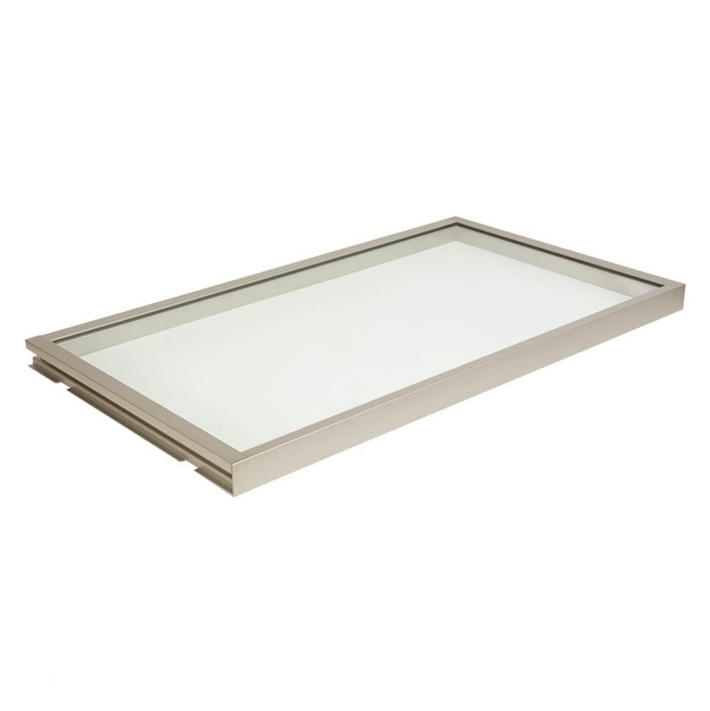 Glass Shelf Lit Matt Nkl 30K 14''Dx24''W