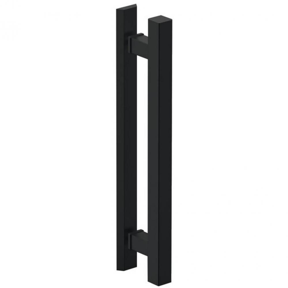 Pull Handle Alu Sq Sgl F/Wall Mt Black