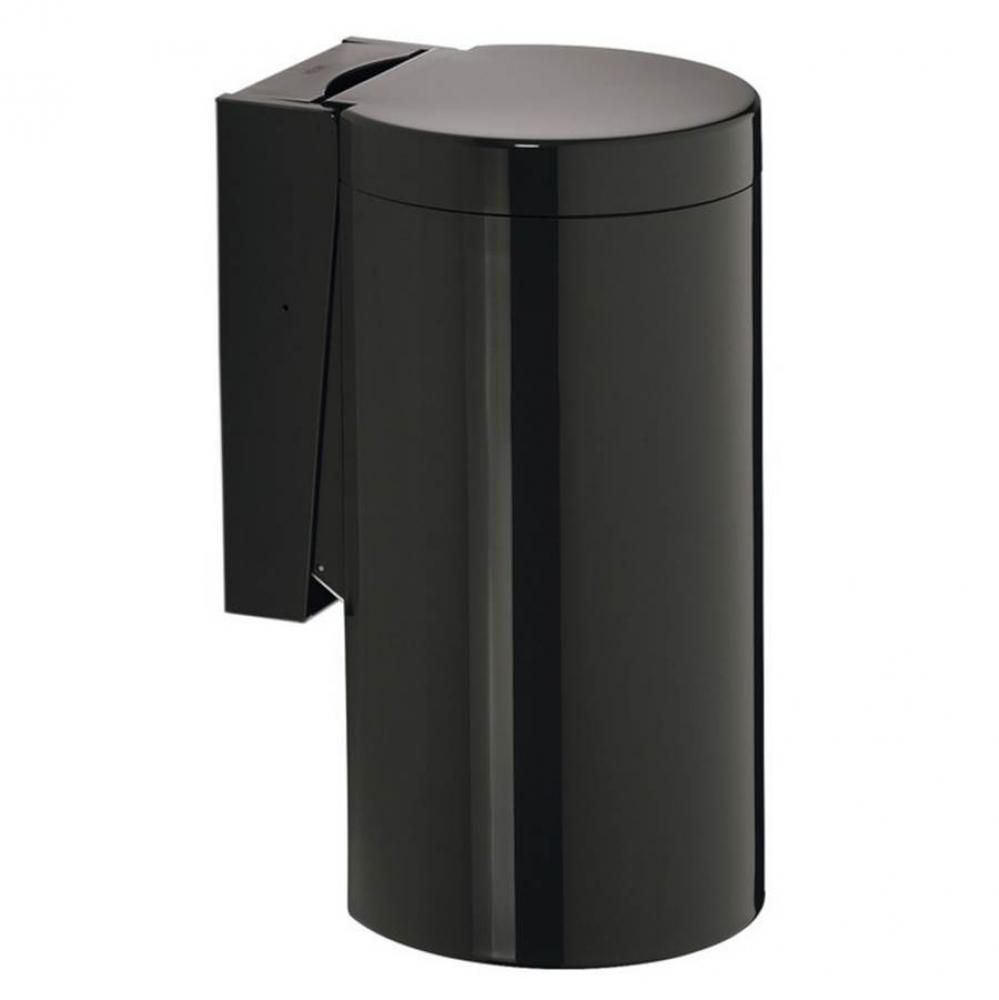 Waste Basket W/Lid Black Nylon