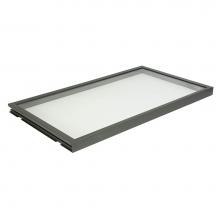 Hafele 807.76.301 - Glass Shelf Lit Slt Gry 30K 14''Dx24''W