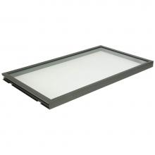 Hafele 807.76.303 - Glass Shelf Lit Slt Gry 30K 14''Dx36''W