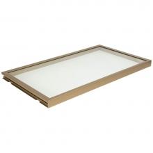 Hafele 807.76.823 - Glass Shelf Lit Matt Gld 30K 20''Dx36''W