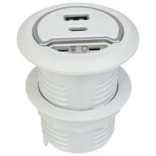 Hafele 822.99.358 - Power Grommet W/ 1 Usb-A and 1 Usb-C White