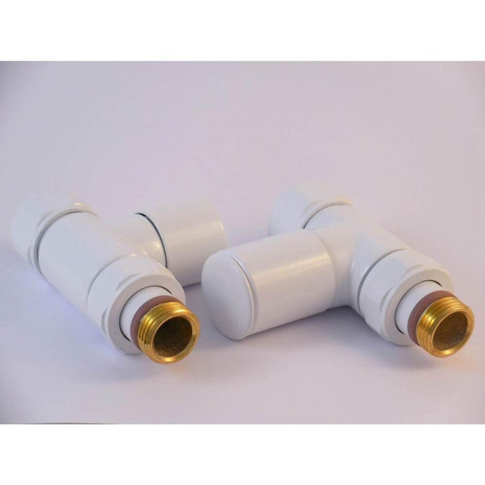 Floor Valve Set - Matte White