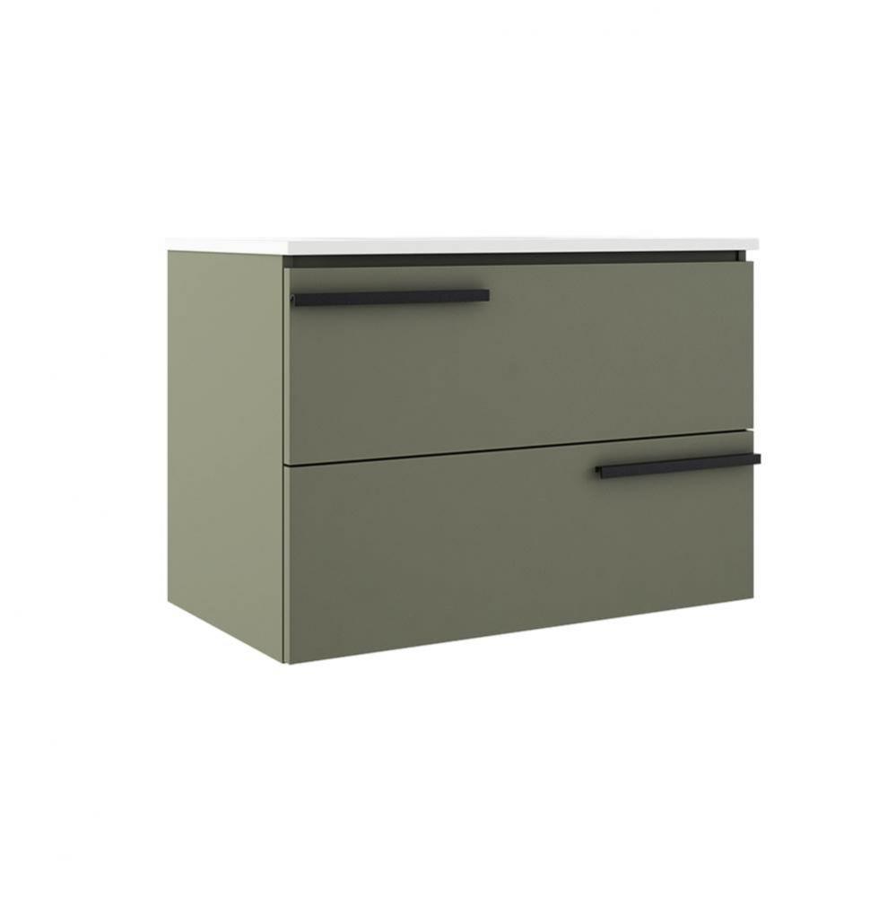 Accent 31'' Two Drawer Wall-Mounted Vanity - Sage Green