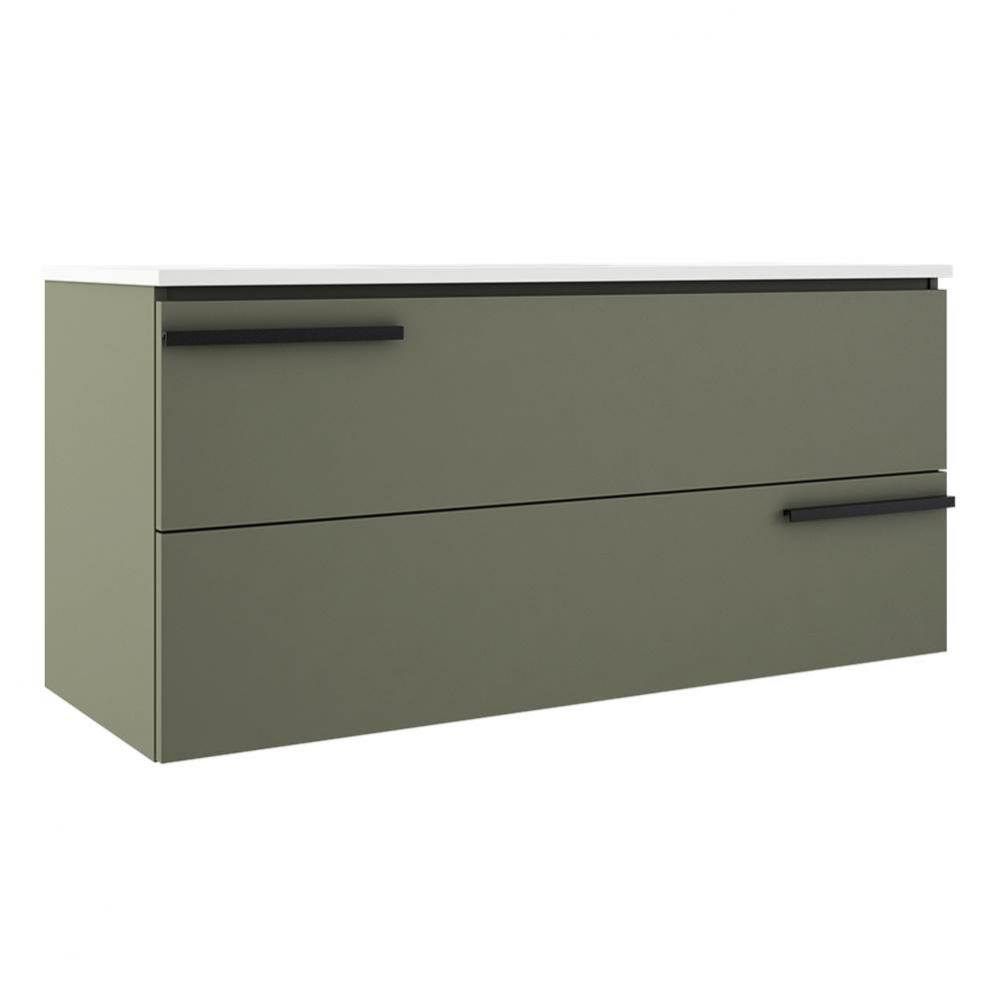 Accent 48'' Two Drawer Wall-Mounted Vanity - Sage Green