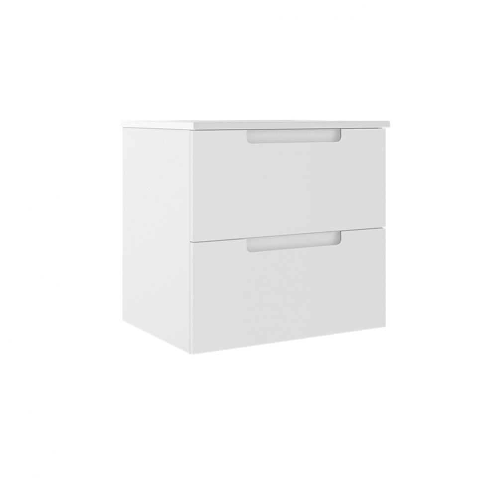 Coda 24'' Two Drawer Wall-Mounted Vanity - Matte White