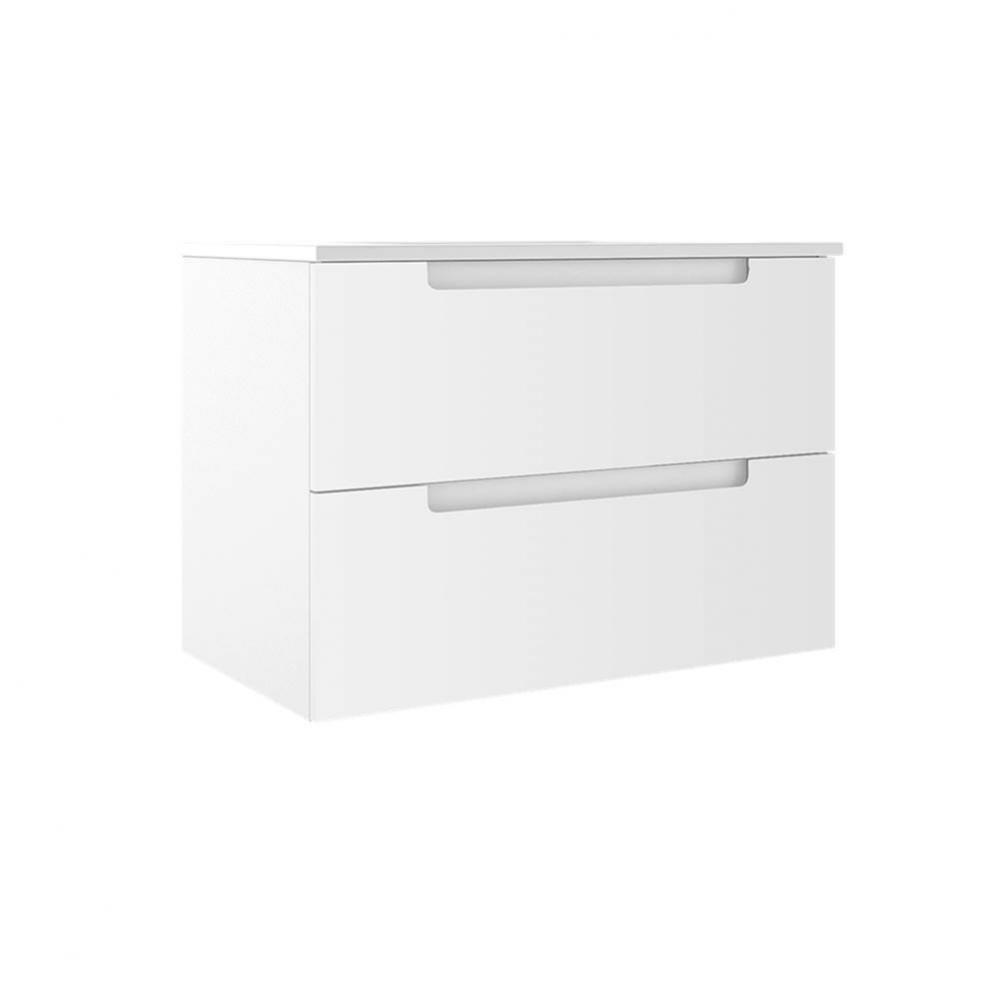 Coda 31'' Two Drawer Wall-Mounted Vanity - Matte White