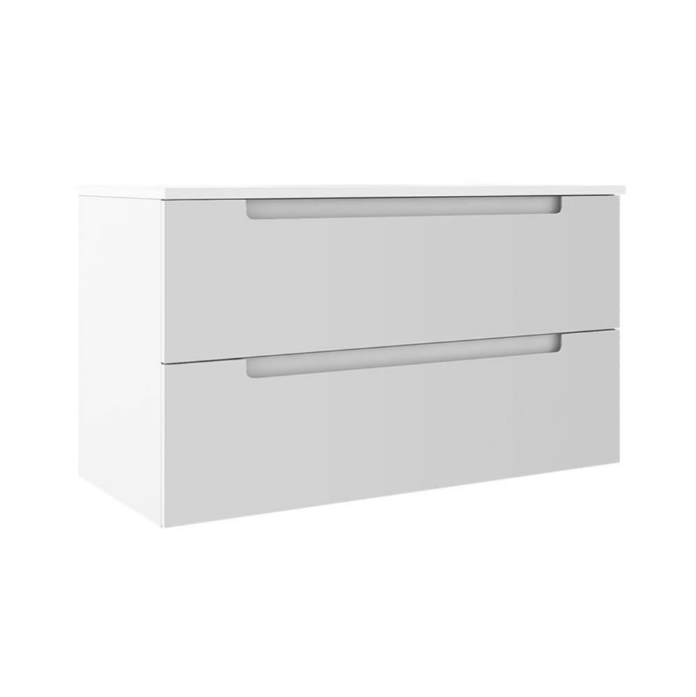 Coda 36'' Two Drawer Wall-Mounted Vanity - Matte White