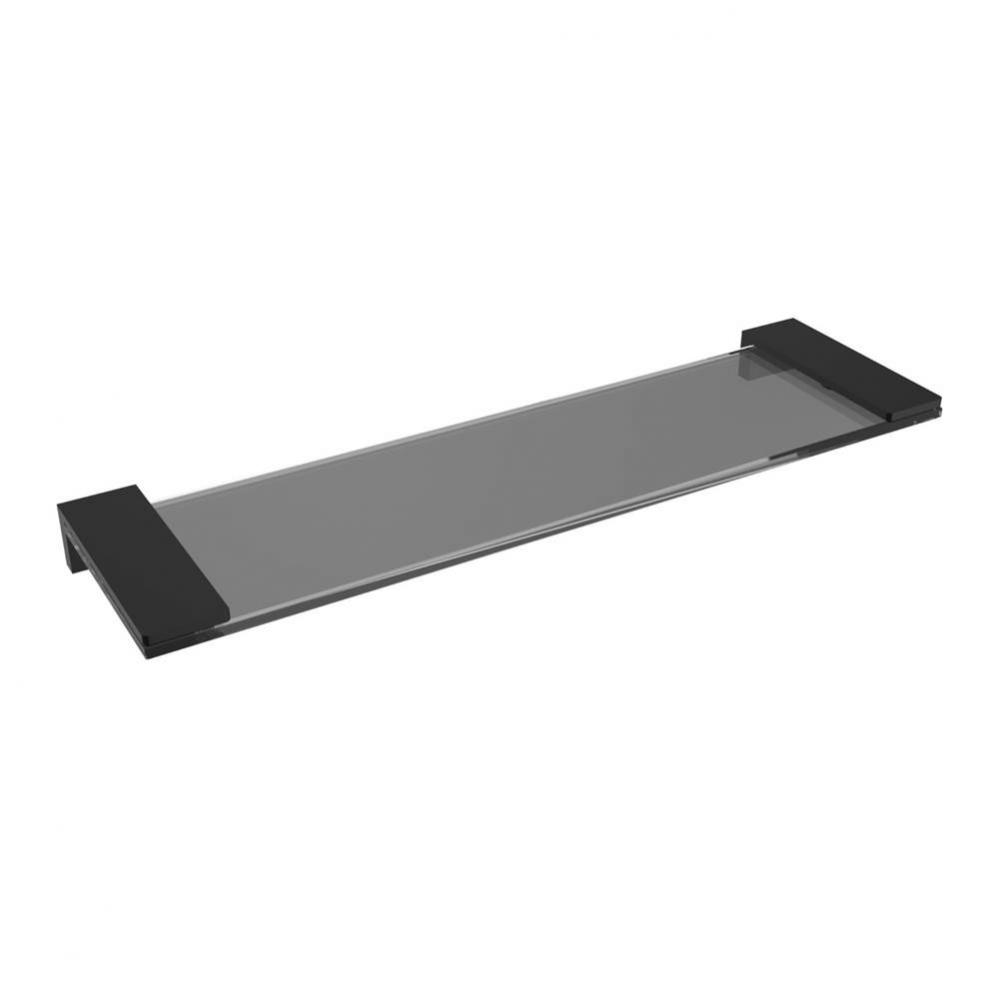 Ash Glass Shelf - Matte Black