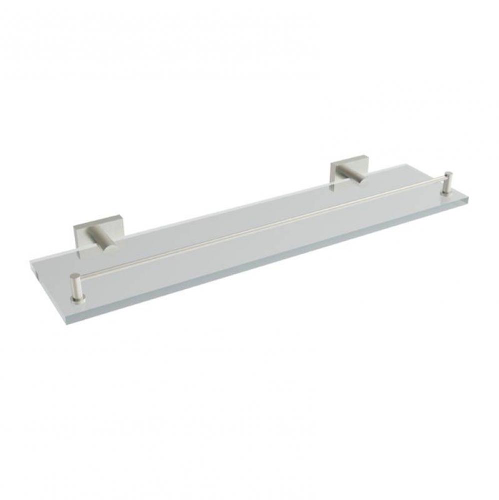 Crater Glass Shelf - Brushed Nickel