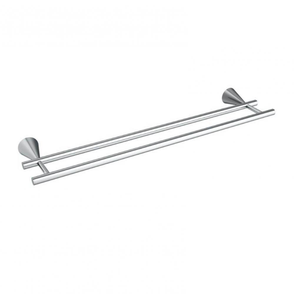 Cone 24'' Double Towel Bar - Chrome