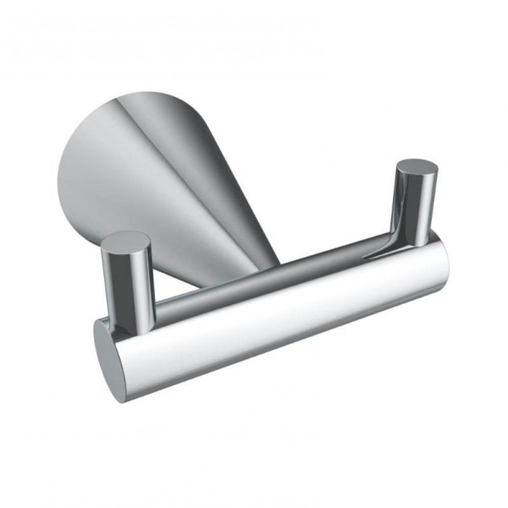 Cone Double Towel Hook - Chrome