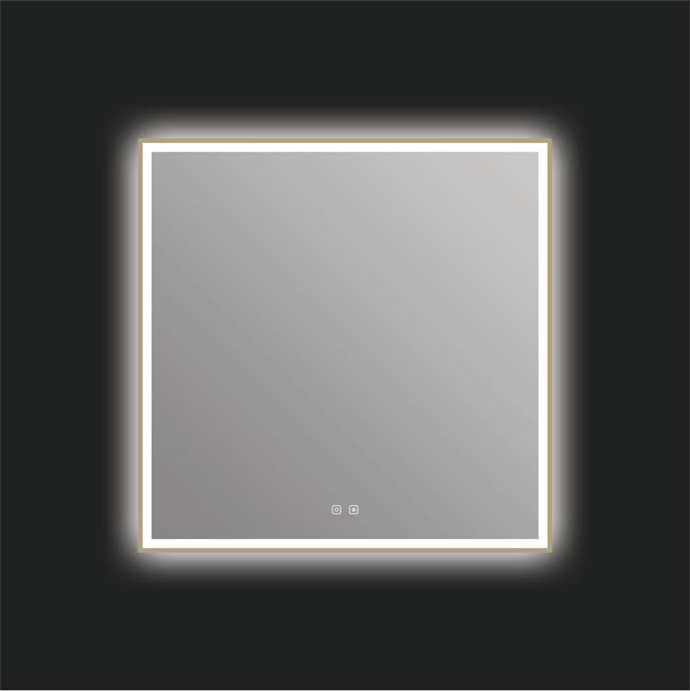 Eden 36'' x 36'' LED Mirror - Brushed Bronze